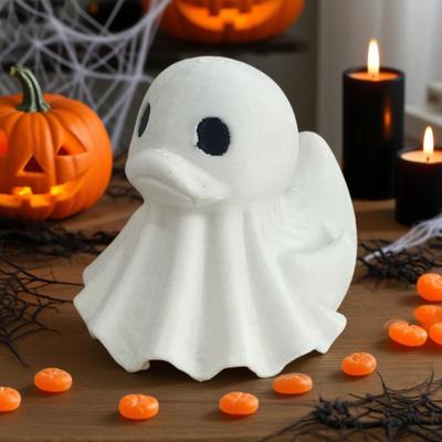 Grim Reaper Eend Figuur Halloween Gothic Decoratie 3D Geprinte Verzamelbeeldjes voor Dashboard Bureau Plank Decor
