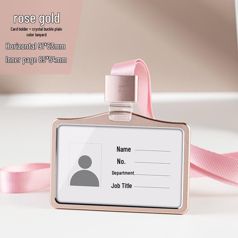 

Алюминиевый держатель для ID-карты с кристальным карабином и шнурком для сотрудников и студентов