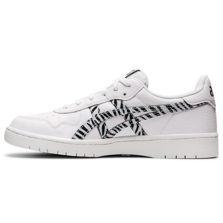Asics Japan S Synthetic Leather Low-Top Skate Shoes Women Sneakers White Black 1202A075-100