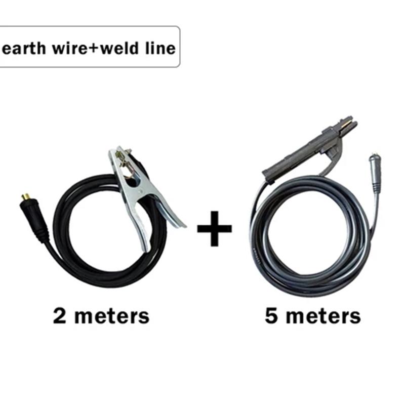 Welding Cable 5/7/10 M + Ground Cable 2/3 M Combo Set With Electrode Holder And Connector Universal Welding Cable Set