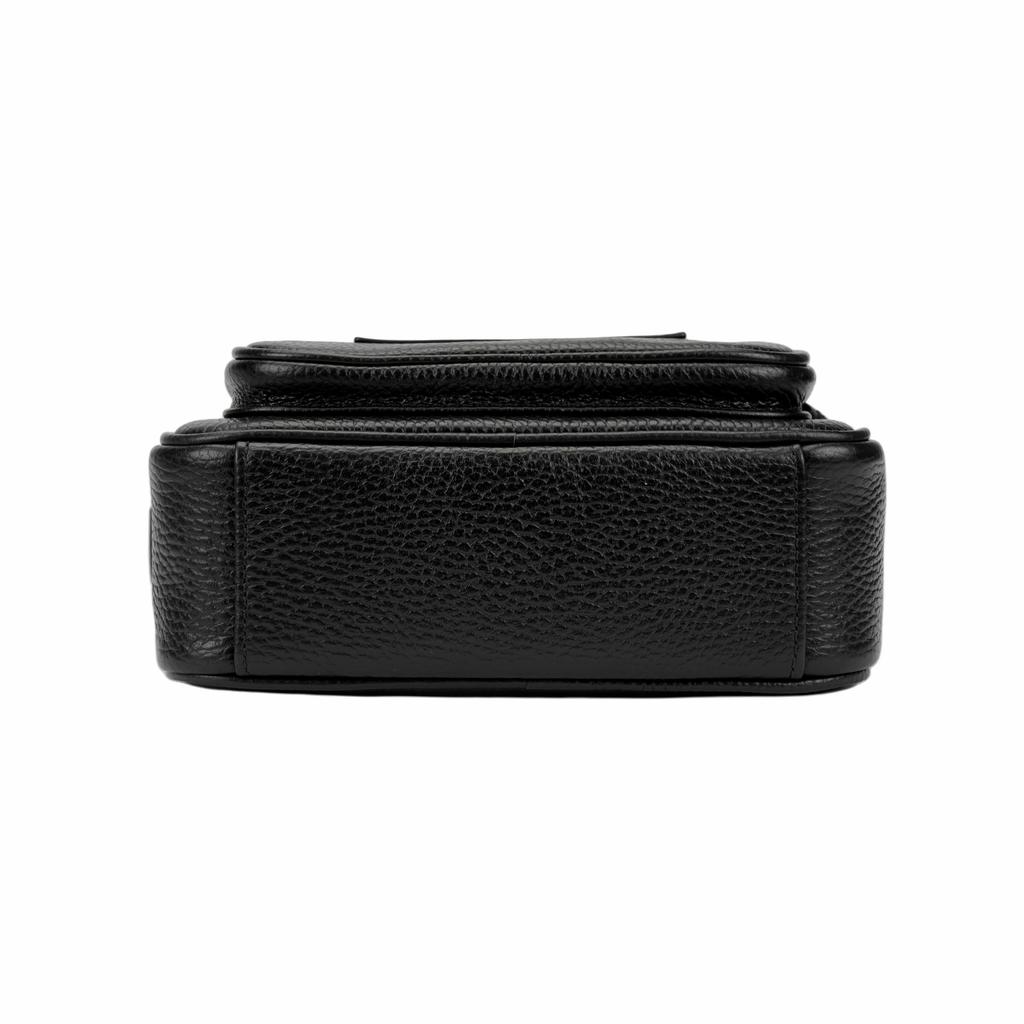 Emporio Armani Classic Logo Zip Floral Leather Camera Bag Men Shoulder Bag Black Y4M364-Y068E-80001