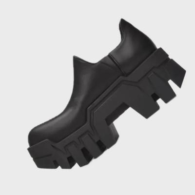 Heavy-Duty Heren Derby Schoenen met Lage Schacht - 8cm Hoogteverhoging Dikke Zool Tank Casuals