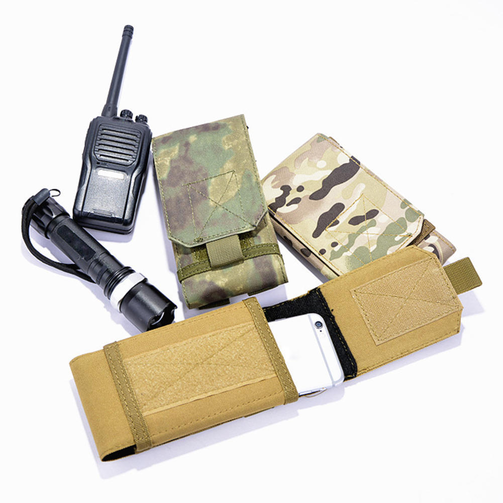 Phone Bag Universal Army Camo Combat Tactical Velcro Pouch Belt Loop Cover Holster Case