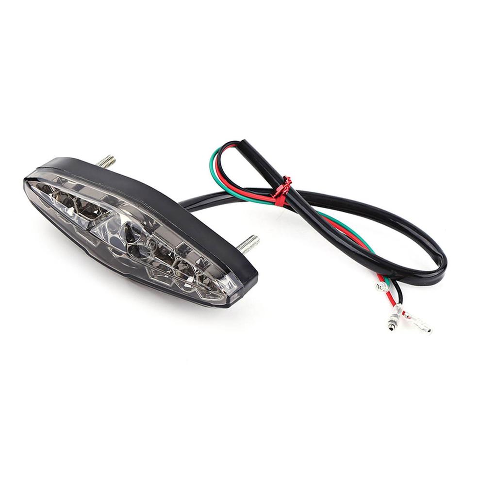 12V 15 LED Motorcycle Brake Stop Running Tail Light Rear Light ATV Dirt Bike Universal Smoke