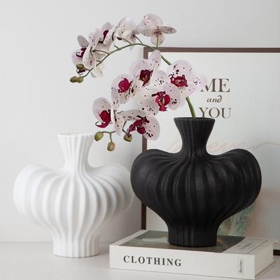 Plastic Irregular Shape Vase Solid Color High-end Water Cultivation Vase Desktop Decor Imitation Ceramic Flower Arrangement Vase