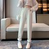 European cotton wool grandma pants high waist loose drape small casual pants radish pants new fleece sweatpants women