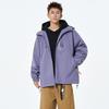 New Coat Hooded Jacket Outdoor Sportswear for Men and Women Casual Loose Mountain Climbing Trend Solid Color Joker.