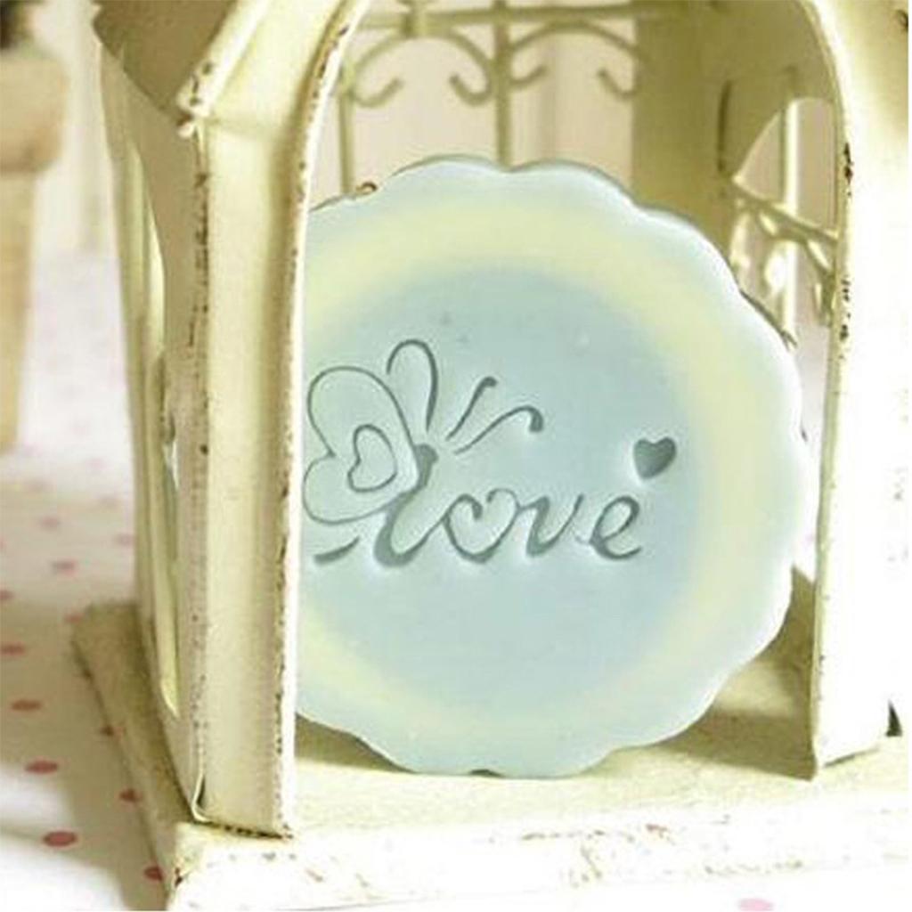 Valentines Day Acrylic Clear Seal Natural Organic Soap Making Tool Accessories Love Heart Pattern Soap Stamp Block