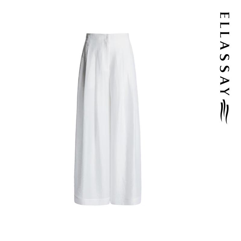 ELLASSAY 2026 Spring Lyocell Double Pleated Wide-Leg Casual Pants