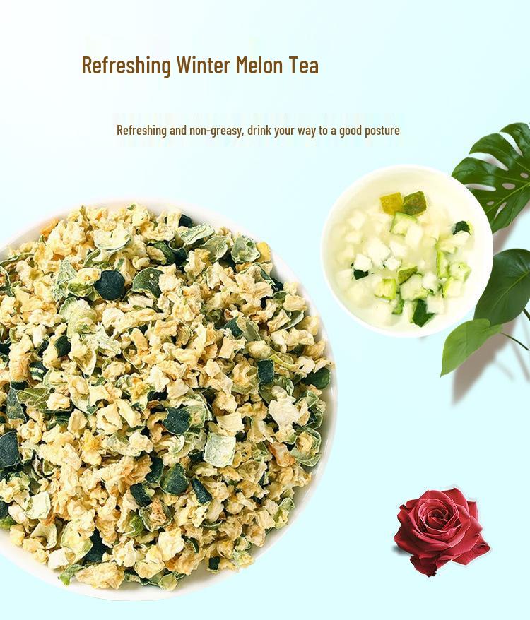 Shen Zhiwen Rose Winter Melon Lotus Leaf Herbal Tea - Sulfur-Free Health Drink for All Seasons
