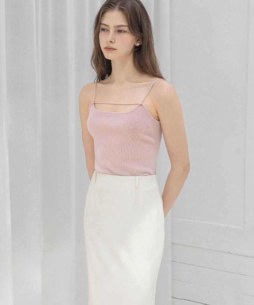 LAUTREDE MIN Tencel String Knit Top