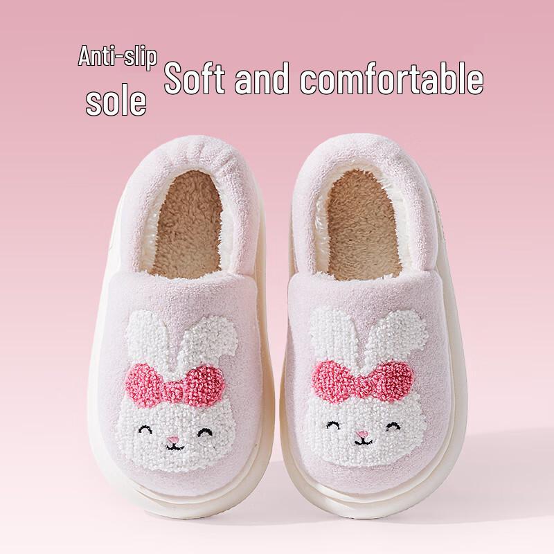 Cartoon Kids Winter Warm Closed-Heel Slippers