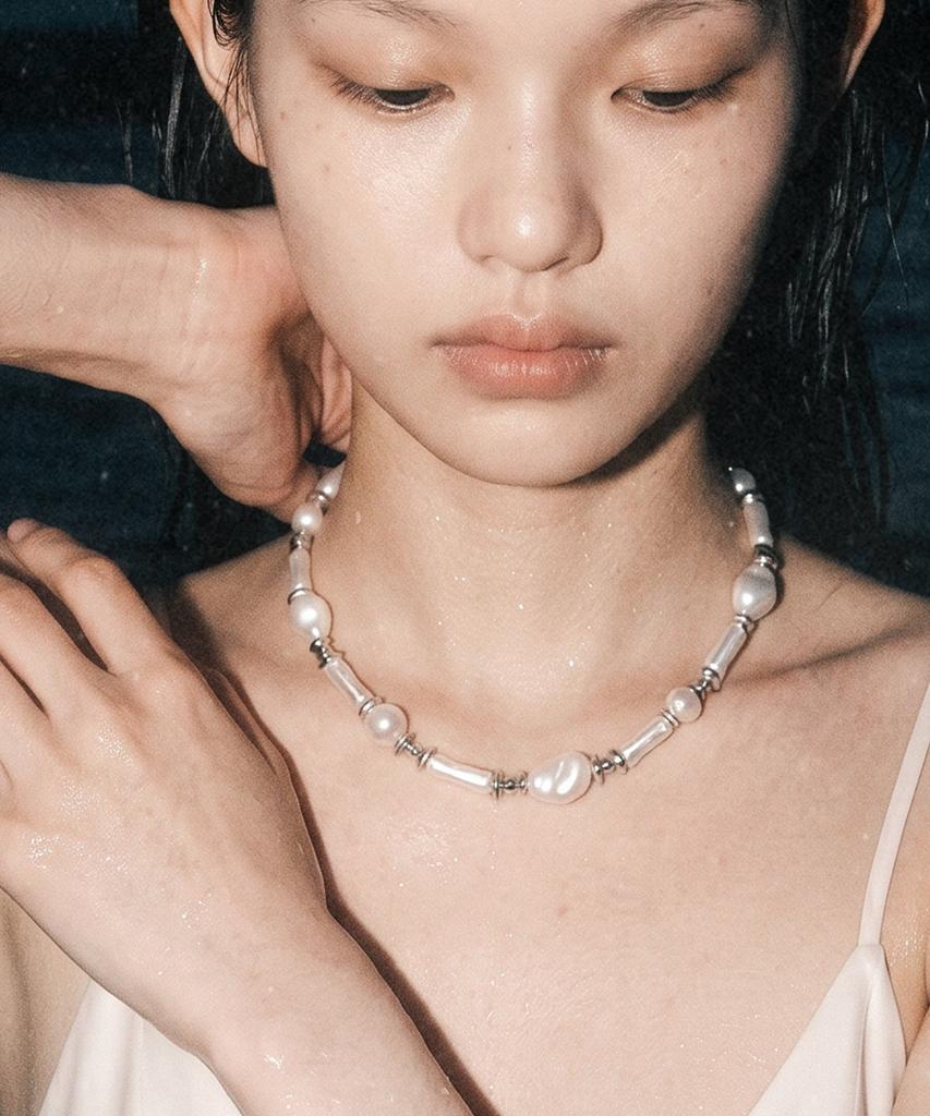 Rubati Siren Pearl Hematite Necklace