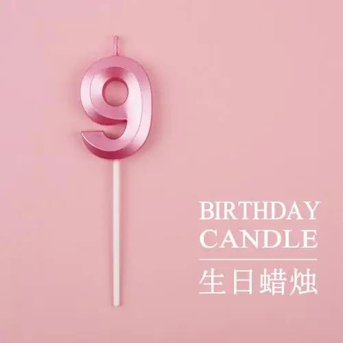 New 0 1 2 3 4 5 6 7 8 9 Cake Topper Kids Girls Boys Baby Party Supplies Colorful Decoration Wedding Birthday Number Cake Candles