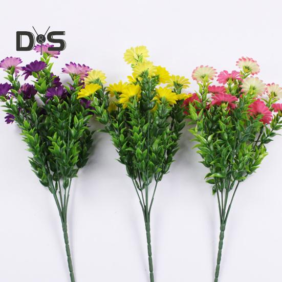 Outdoor Artificial Daisies Flowers Fake Flowers for Indoor UV Resistant Waterproof Realistic Faux Flower Bouquets Outside Hanging Plants Garden Porch