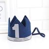 Sky-Blue Crown Hat Birthday Crown for Kids Party Hat Hairband Adorable Birthday Photo Prop Wedding Baby Shower Graduation