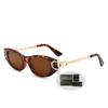 Retro Oval Sunglasses For Women 90S-Style Classic Oval Frame Sun Glasses Fashion Vintage Cat Eye Shades