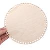 PATIKIL Round Crochet Basket Wooden DIY Basket Making Home Pack of 4 12-inch Bottoms, Base, Crafts, Handicrafts, Materials, Decoration, Brown,