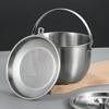 Melang 304 Stainless Steel Oil Storage Pot with Strainer and Lid