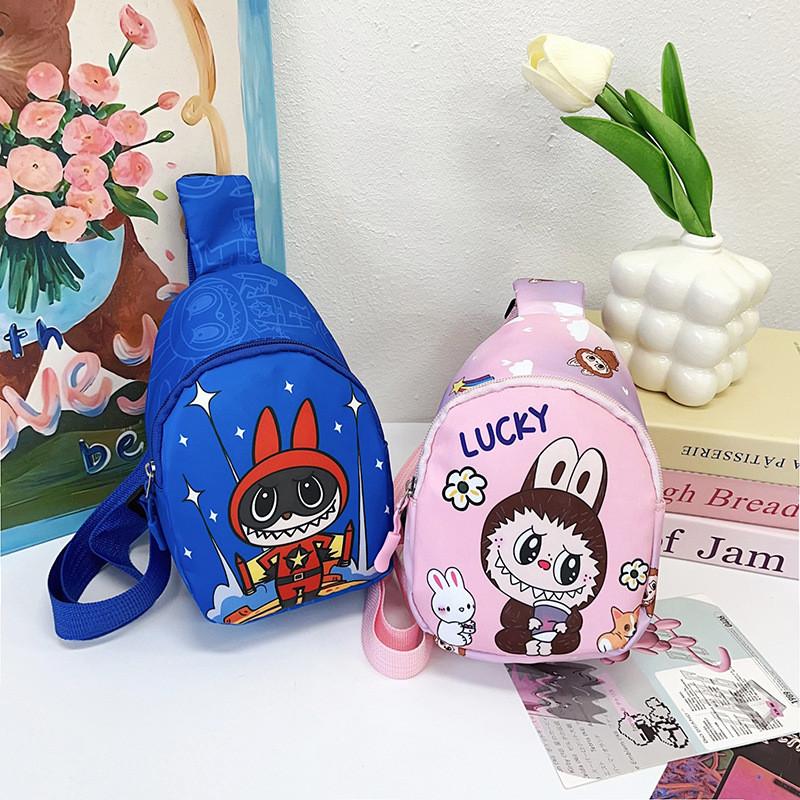 Childrens Stylish Chest Bag Large Capacity Playful Cartoon Design Trendy Sling Purse For Boys Girls And