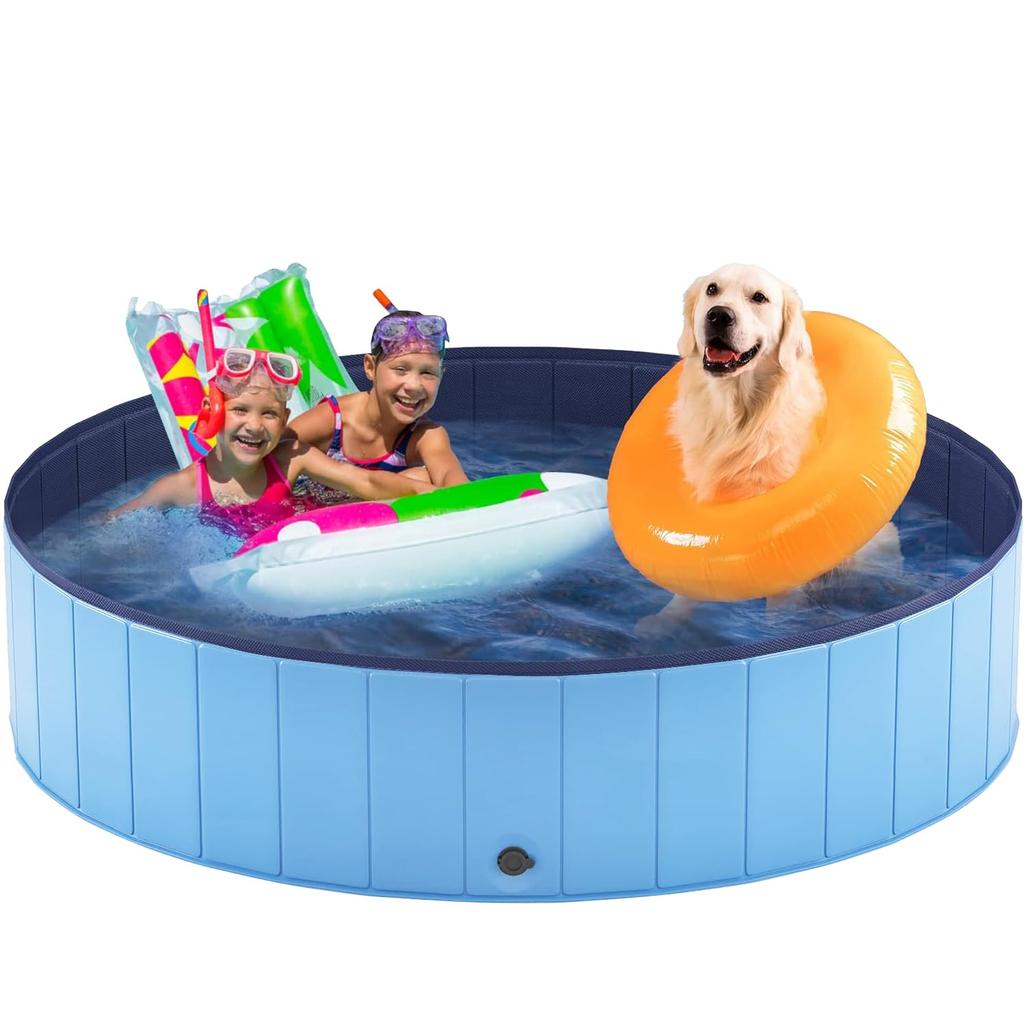 Pool for Bath Pool for Sturdy Easy To with Drain Water Play Bathtub for Indoor and Outdoor Use Kids, Pets, Design, Foldable, Store, Cap, (16030cm,
