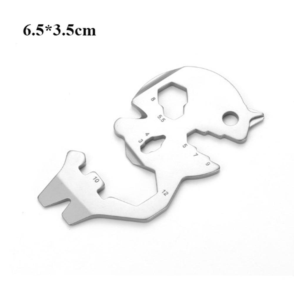 Stainless Steel Card Bottle Opener Multi-functional Portable Outdoor Camping Keychain Small Tool Household Combination Hardware