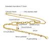 New Arrival 316L Stainless Steel Gold Plated Lock Pendant Necklace Paperclip Link Chain Necklace for Women