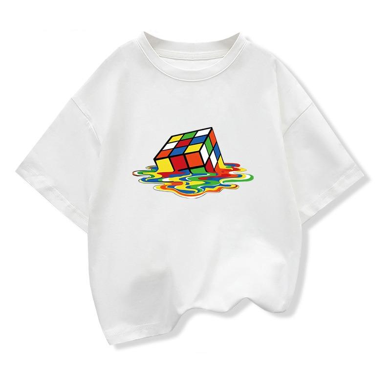 Summer Game Sprunki Incredibox Cartoon Print Cotton Kids T-Shirts Boys Casual Short Sleeve Baby Girls Clothes Children Tee Tops