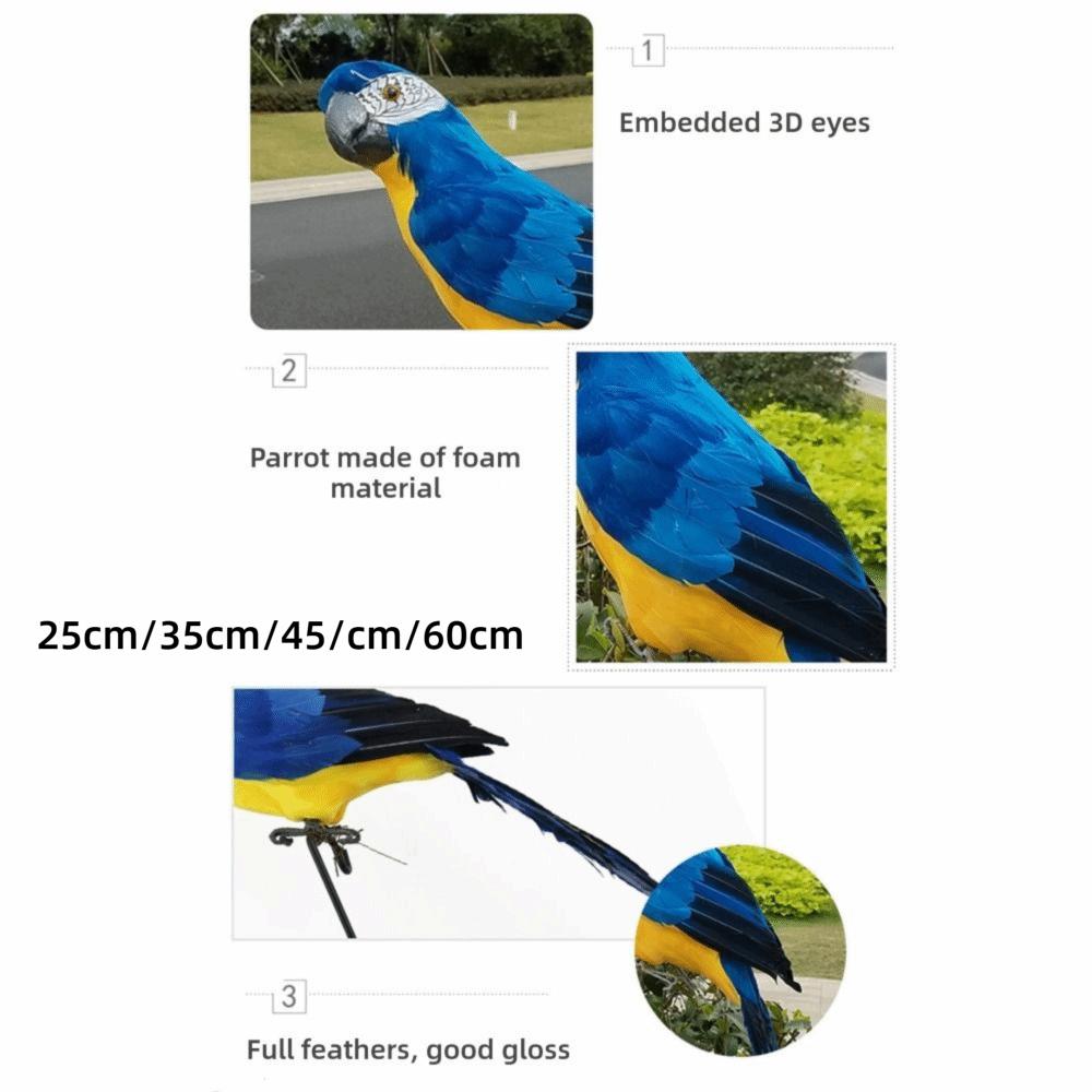 Multicolor Artificial Bird Model Foam Garden Decorative Bird Simulation Parrot  Garden Ornament