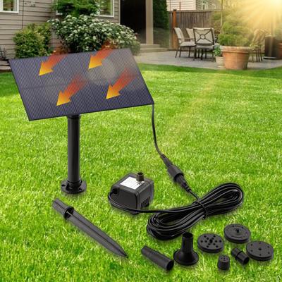 1,5 W Fontanna Solarna Pompa Fontannowa Wodna Zasilana Solarnie Zestaw Pompy Fontannowej Solarnej do Kąpieli dla Ptaków Stawów Ogrodu Akwarium i Na Zewnątrz