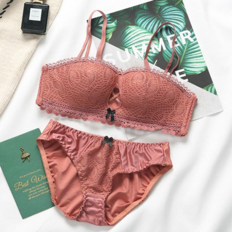 

Женское нижнее белье без косточек, пуш-ап, бюстгальтер Сяо Вэнь, сексуальное, для девушек-студенток, тонкий, облегающий грудь, регулируемый комплект пуш-ап 80B коричневый