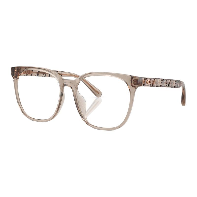 COACH optical glasses [Available prescriptions] 6267D brand design, plate, square, glasses, same style for men and women, couple model, transparent коричневый