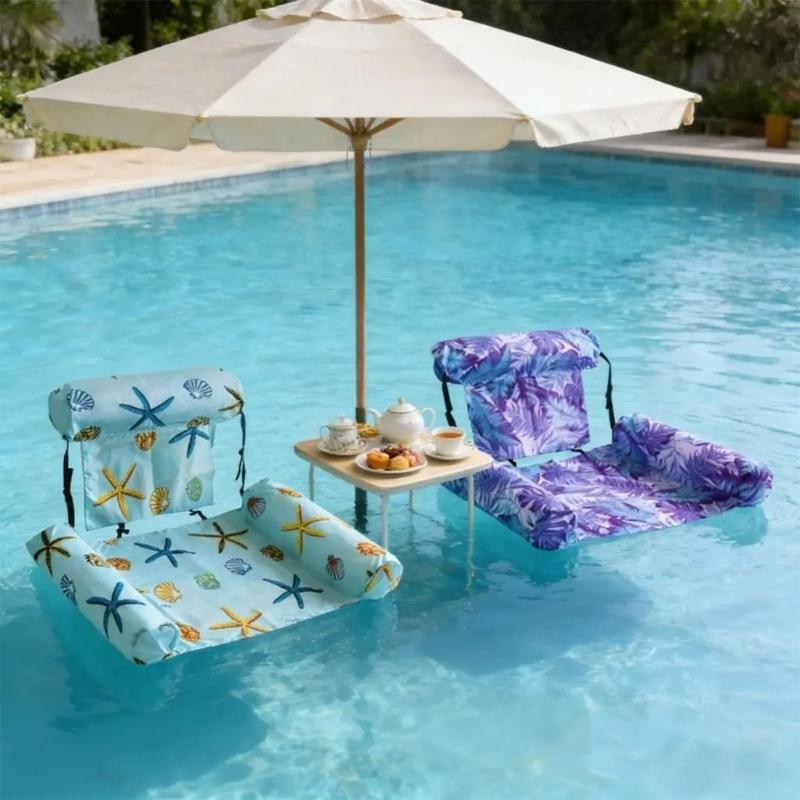 Foldable Inflatable Lounge Chair For Pool Beach And Lake With Thick Oxford Fabric And Leak Proof Valves Detail