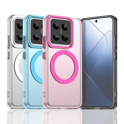 Voor Xiaomi 15 Pro Snoepkleur Voor Magsafe Draadloos Opladen Magnetisch Hoesje Voor Xiaomi 14 Ultra 14T Pro Schokbestendig Zacht Hoesje Funda