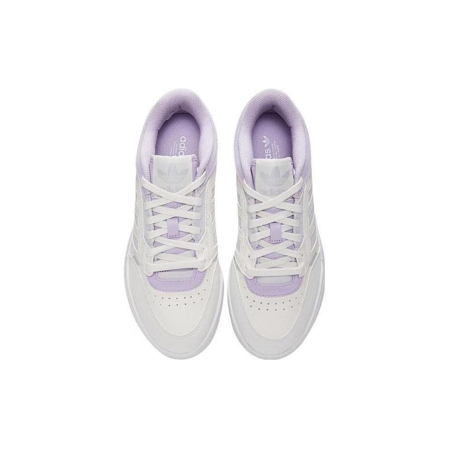 Adidas Originals Drop Step Non-Slip Durable Low-Top Skate Shoes Women Sneakers White Pink IF2691