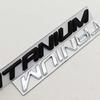 1pc Chrome Black Car Sticker Logo TITANIUM Rear Boot Badge Emblem For Ford Ecosport Fiesta Focus Mondeo Edge Escape Kuga Galaxy