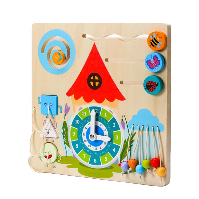 

Baby Basic Skill Busy Board Montessori Toys Zip Button Unlocking Game Fine Motor Skills Training Early Educational Learning Toys