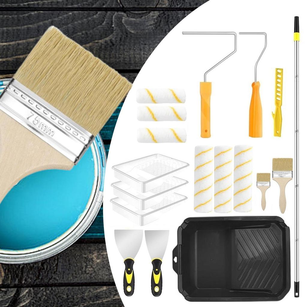 Paint Brush Roller Multifunctional Painting Roller With Telescopic Pole House Projects Renovation Accessory For Decorations