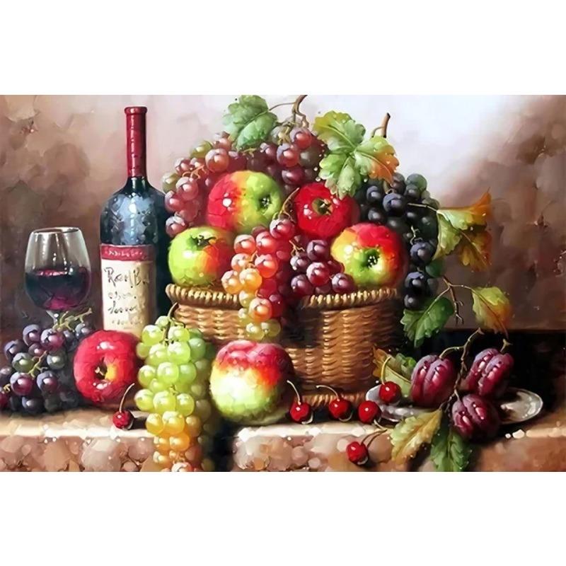 Pôster de Frutas e Vegetais Nórdicos Pintura em Tela Colorida Arte de Parede de Comida para Sala de Jantar Decoração de Cozinha Decoração de Casa Decoração de Parede