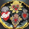 Handgefertigtes Patch-Stoff-Aufkleber Mode Liebe Rettichförmige Tasche Aufkleber-Stoff Nagelperle Strass Bestickte Kleidung Dekoration