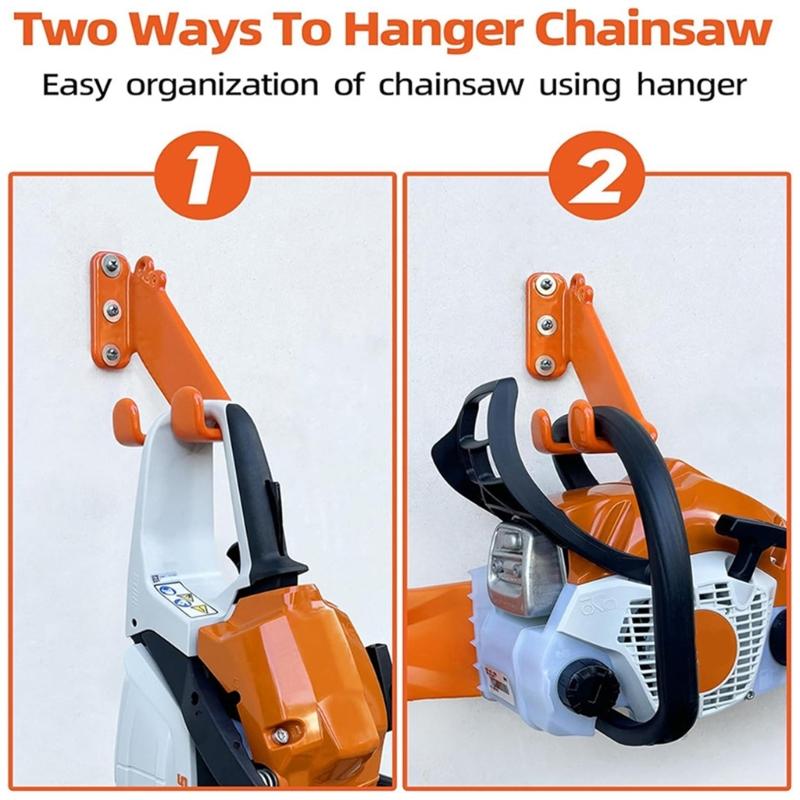 Wall Mounted Chainsaw Holder Bracket Stand for Secure Storage & Easy Access in Garage Workshop Efficient Tool Management