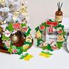 Christmas DIY Non-Woven Wreath Ornament with Lights