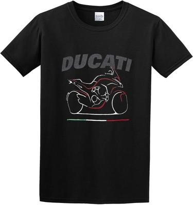 Multistrada Graphic Men'S Cotton Shirt Black