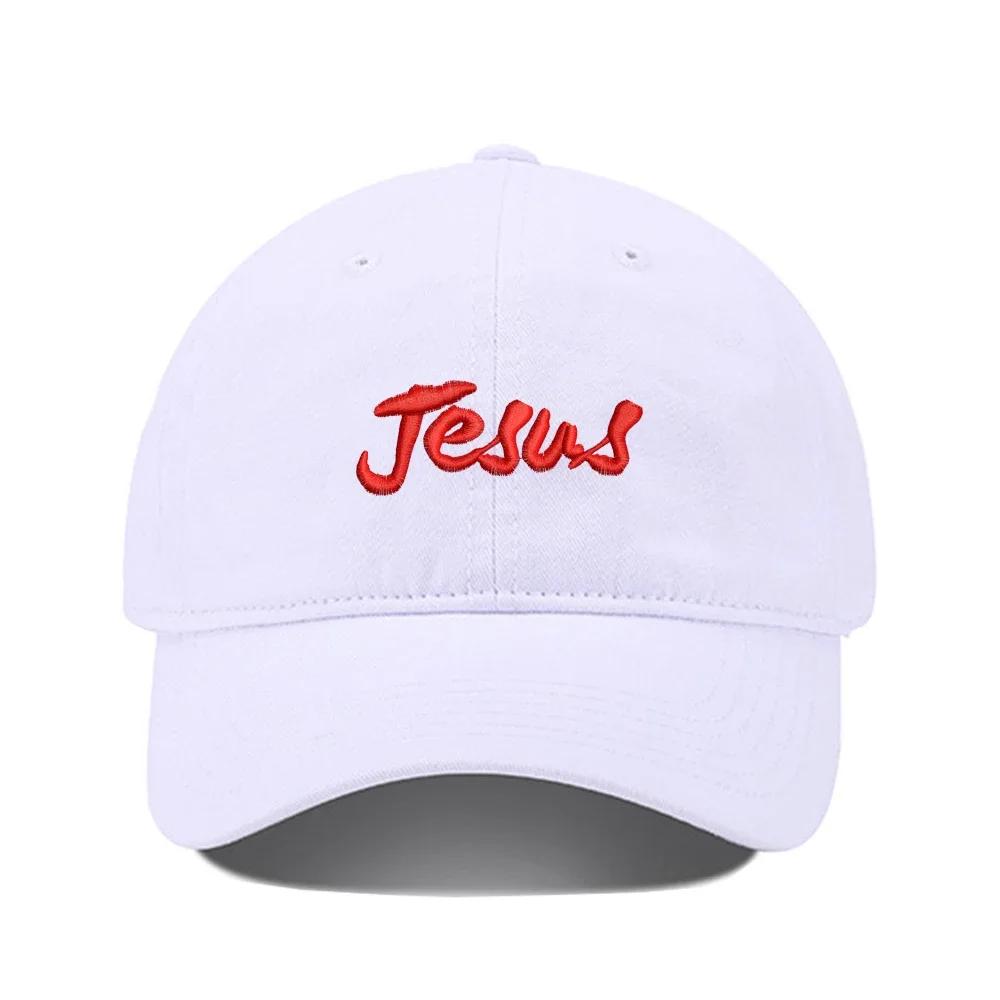 Lyprerazy Baseball Hat Jesus Christian Unisex Embroidery Baseball Cap Washed Cotton Embroidered Adjustable Cap
