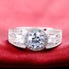 Luxry Wedding Ring Set for Bridal Sliver Color Engagement Promise Marriage Ring Crystal Zircon For Women Dropship R516