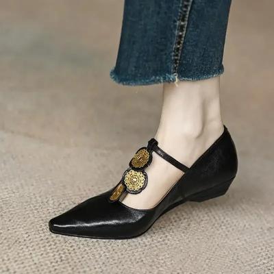 2025 Luxus Rom Schuhe Damen Elegant Flache Schuhe Sommer Spitzschuh Retro Schuhe Designer Kleid Walking Ballerinas