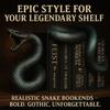 Resin Dragon Snake Bookend Kasai Dragon Bookshelf Decor Fantasy Book Corner Sculpture American Style Home Ornament