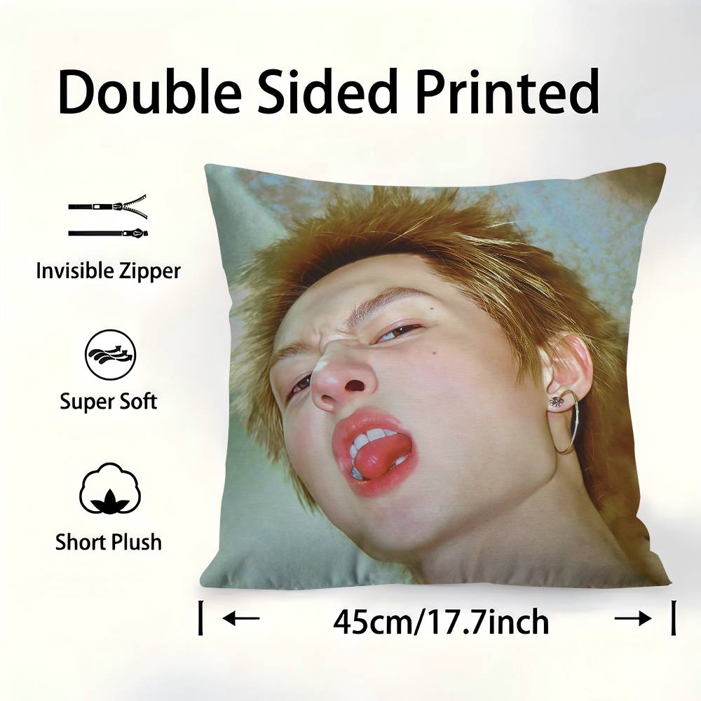KPOP BOY HOT CCORTIS Personalized Pillow Dust Cover Bedroom Kids Party Decoration Pillowcase Birthday Children Gift