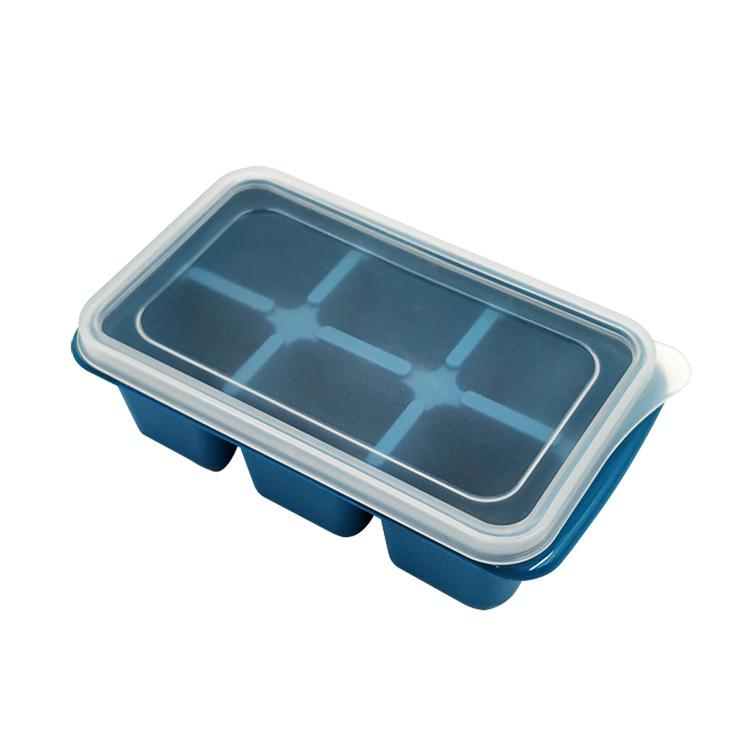 6 Ice Cube Molds In Summer, 6 Ice Cube Molds In Household Ice Grid Ice Box, Self-made Ice Box In Refrigerator with Lid