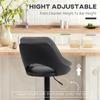 Set of Two Faux Leather Bar Stools - Black